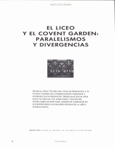 el liceo y el covent garden: paralelismos y divergencias