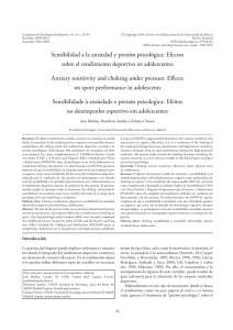 Sensibilidad a la ansiedad y presión psicológica: Efectos sobre el