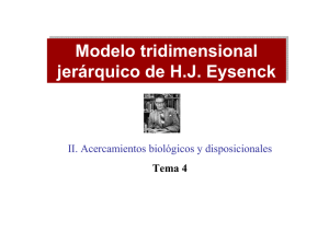 Modelo tridimensional jerárquico de H.J. Eysenck Modelo