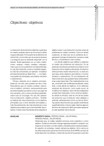 Objectives: objetivos