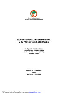 13. La Corte Penal Internacional y el principio de Soberanía