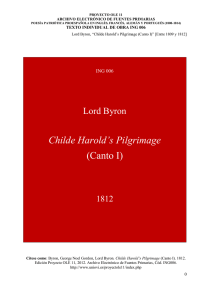 Childe Harold`s Pilgrimage (Canto I)