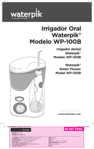 Irrigador Oral Waterpik® Modelo WP-100B