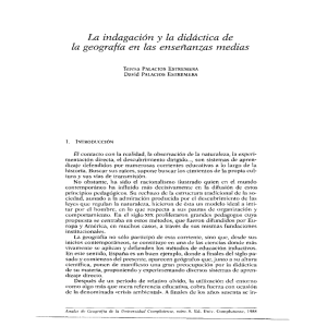 indagación geográfica - Revistas Científicas Complutenses