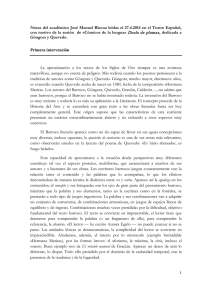 Notas del académico José Manuel Blecua leídas el 27.4.2014 en el