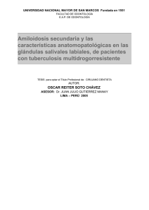 Amiloidosis secundaria y las características anatomopatológicas en