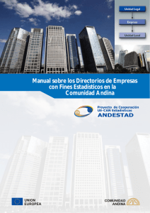 Manual sobre los Directorios de Empresas con Fines Estadísticos