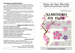 Hoja de San Nicolás ALMENDRO EN FLOR