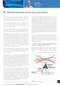 Operación de prensas con nip seco o nip saturado