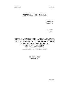 ARMADA DE CHILE REGLAMENTO DE ASIGNACIONES A LA