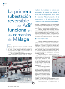 La primera reversible funciona en de Málaga