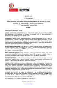 SEGUNDO AVISO LP-ACR- 11 DE 2014 (Artículo 30 numeral 3º de