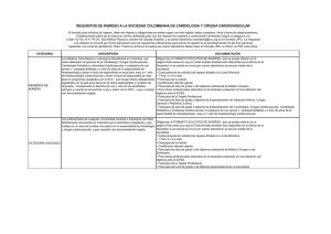 Requisitos de Ingreso - Sociedad Colombiana de Cardiología y