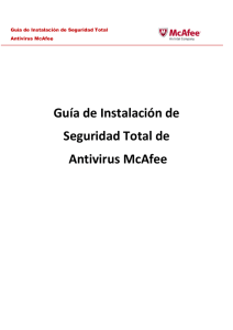 Guía de Instalación de Seguridad Total de Antivirus McAfee