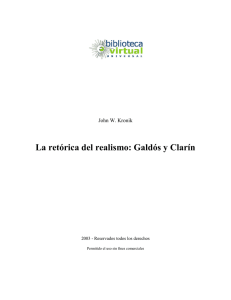 La retórica del realismo: Galdós y Clarín