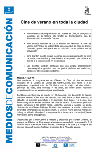 Cine de verano en toda la ciudad