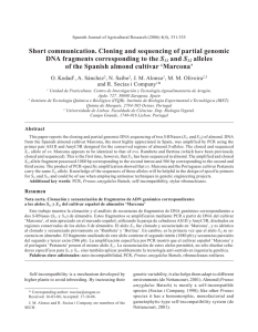 Short communication. Cloning and sequencing of partial