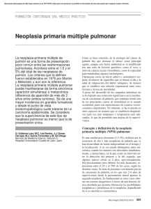 Neoplasia primaria múltiple pulmonar