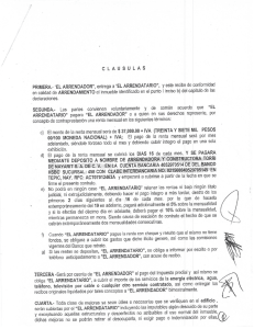 “EL ARRENDADOR”, entrega a “EL ARRENDATARIO”, y este recibe