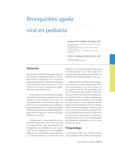 Bronquiolitis aguda viral en pediatría