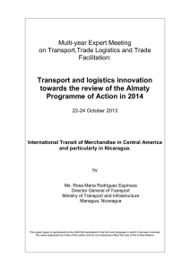 International transit of merchandise in Central America and
