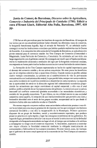 Junta de Corners de Barcelona, Discurso sobre la