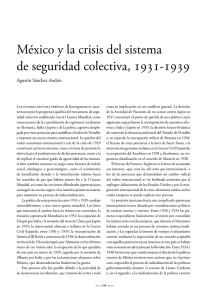 México y la crisis del sistema de seguridad colectiva, 1931-1939