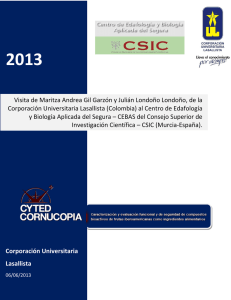 (Colombia) a CEBAS-CSIC (España)