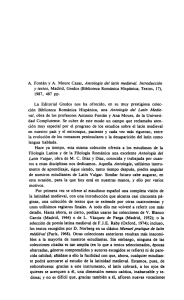Reseñas. Antología del Latín Medieval. Introducción y Textos