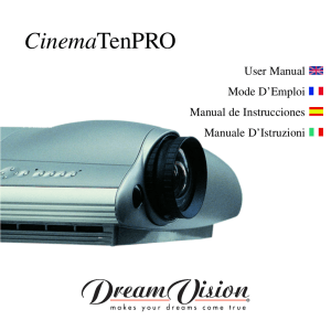 Dream Vision CinemaTenPRO User Guide Manual