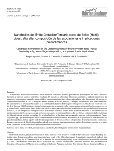 Nanofósiles del límite Cretácico/Terciario cerca de Beloc