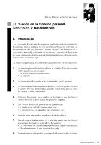 _ La relación en la atención personal. Significado y trascendencia