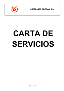 CARTA DE SERVICIOS - Autocares Beltrán