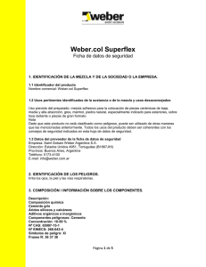 Ficha de seguridad weber.col superflex