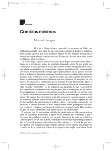 Cambios mínimos - Revista de Humanidades
