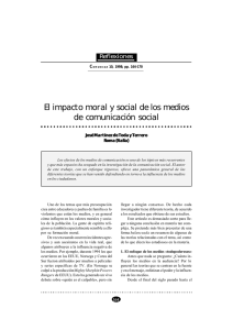 El impacto moral y social de los medios de comunicación social