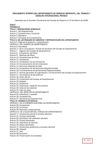 REGLAMENTO INTERNO DEL DEPARTAMENTO DE DERECHO