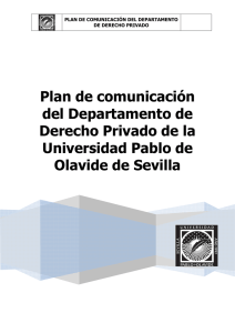 Plan de Comunicación - Universidad Pablo de Olavide, de Sevilla