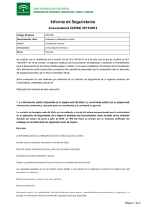 Informe de Seguimiento - Universidad de Córdoba