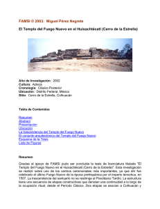 El Templo del Fuego Nuevo en el Huixachtécatl (Cerro de