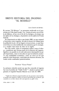 BREVE HISTORIA DEL INGENIO "EL MODELO"