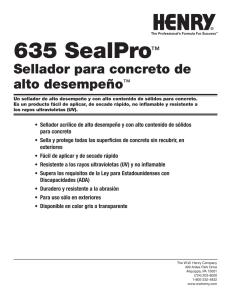 Sellador para concreto de alto desempeño ™ 635 SealPro