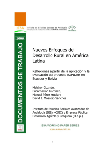 Nuevos Enfoques del Desarrollo Rural en América Latina