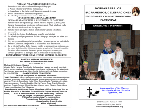 normas para los sacramentos, celebraciones especiales y