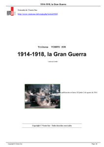 1914-1918, la Gran Guerra