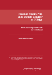 Enseñar con libertad en la escuela superior en México
