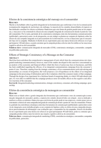 Effects of Strategic Consistency of a Message on the Consumer