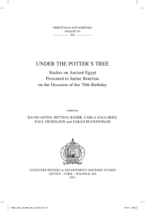 UNDER THE POTTER`S TREE