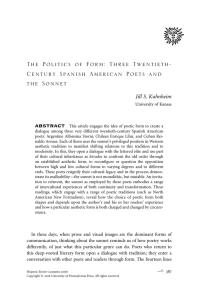 The Politics of Form: Three Twentieth