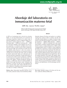 Abordaje del laboratorio en inmunización materno fetal